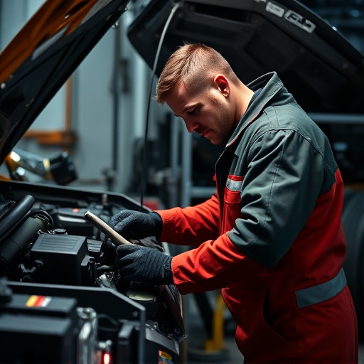 auto technician working