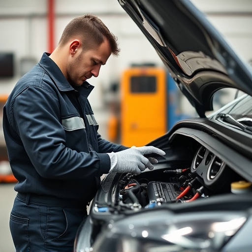 auto technician working
