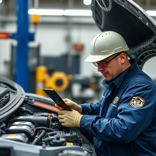 auto technician working