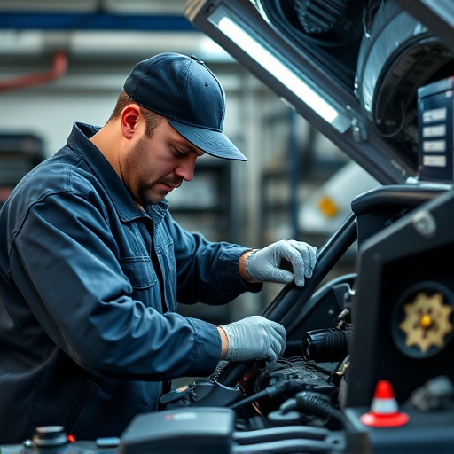 auto technician working