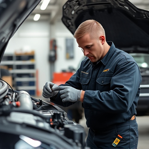 auto technician working
