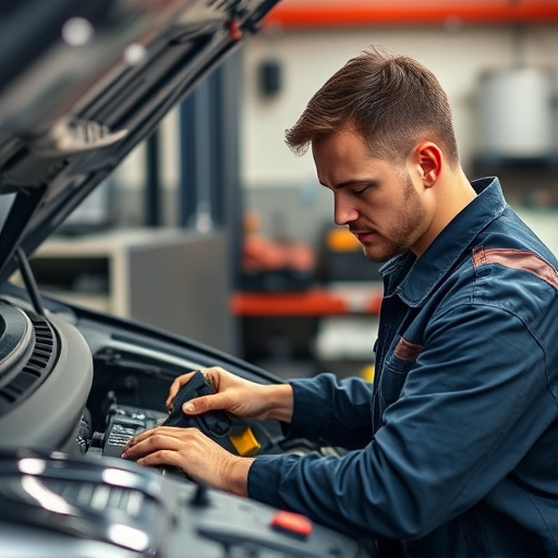 auto technician working