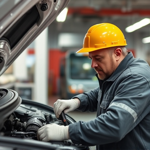 auto technician working
