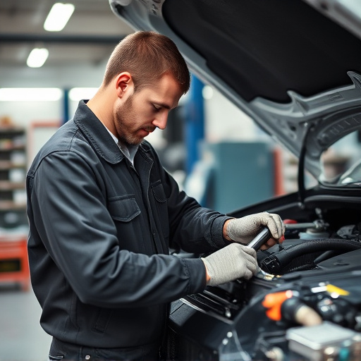 auto technician working