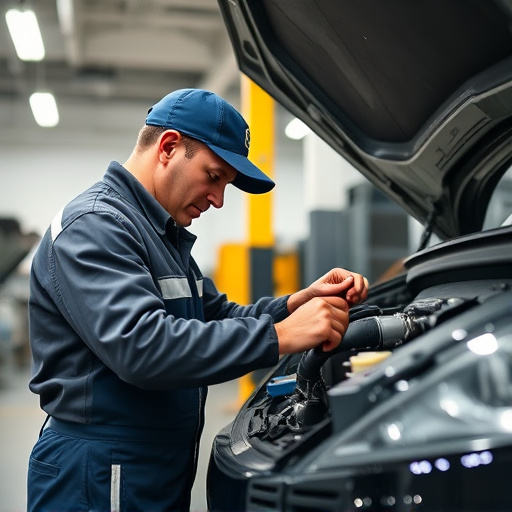 auto technician working