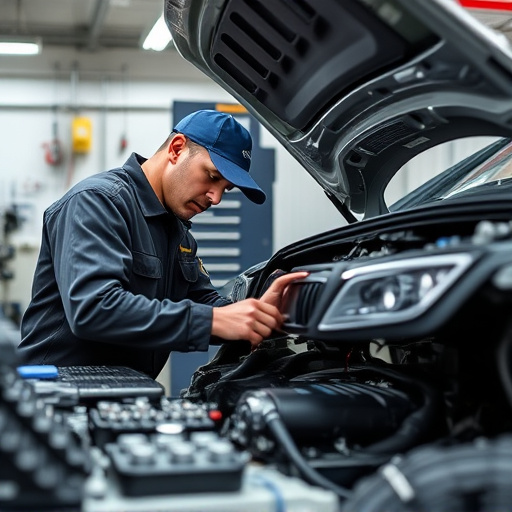 auto technician working