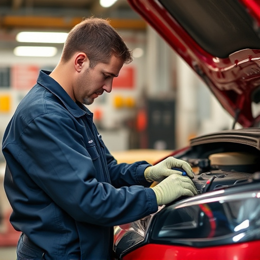 auto technician working