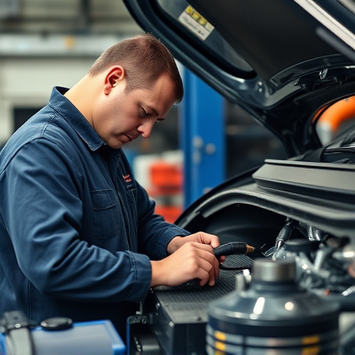 auto technician working