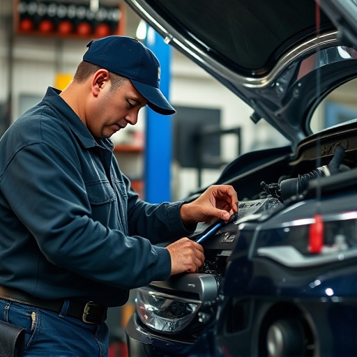 auto technician working