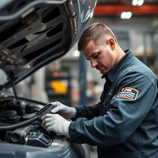 auto technician working