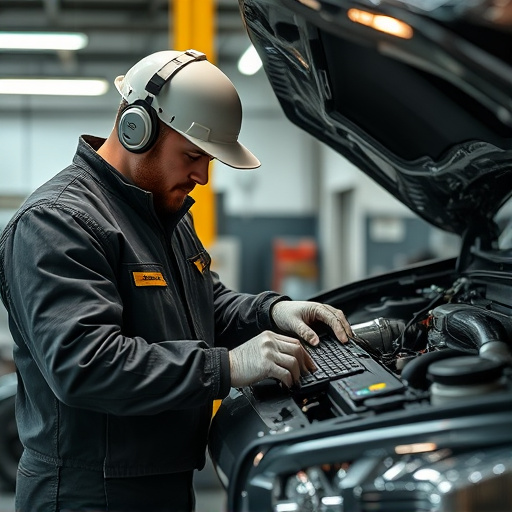 auto technician working