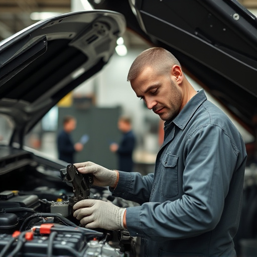 auto technician working