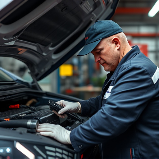 auto technician working