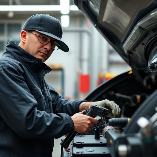 auto technician working