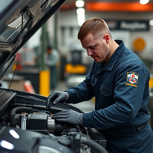 auto technician working