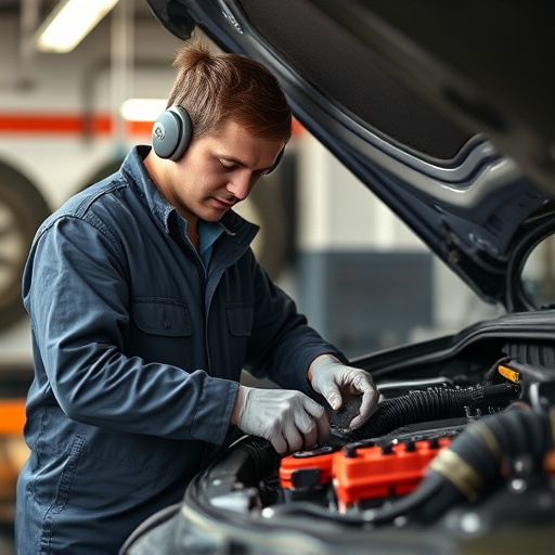 auto technician working
