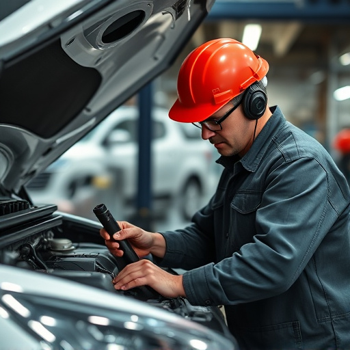 auto technician working