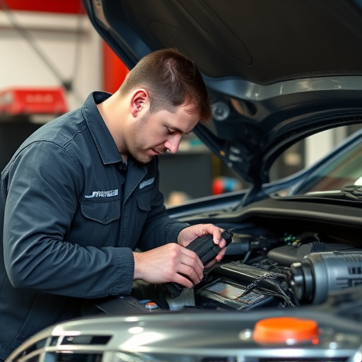 auto technician working