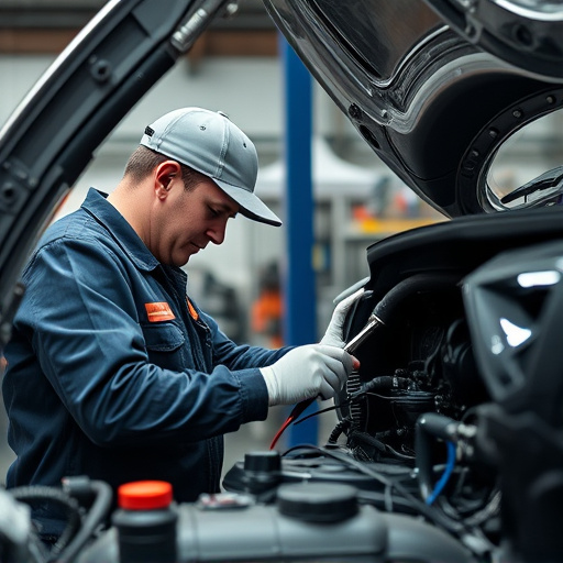 auto technician working