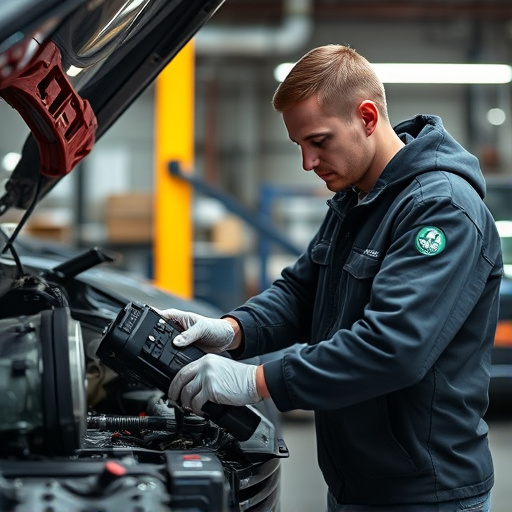auto technician working