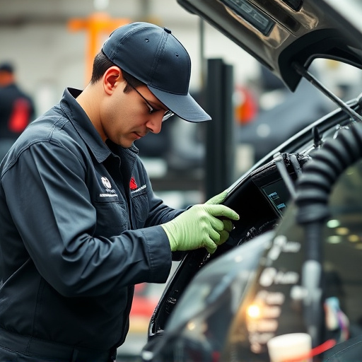 auto technician working