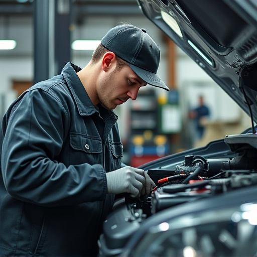 auto technician working