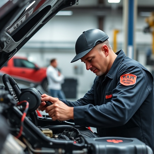 auto technician working