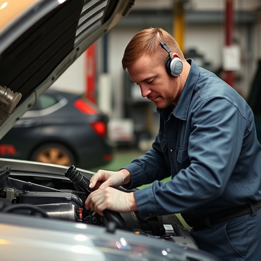 auto technician working