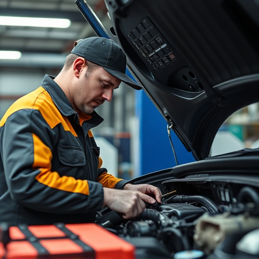 auto technician working