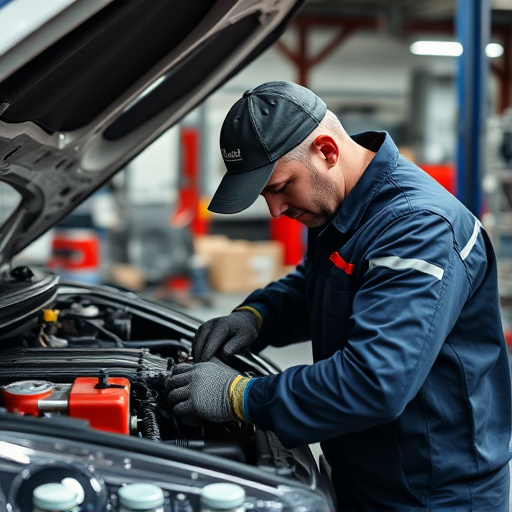 auto technician working