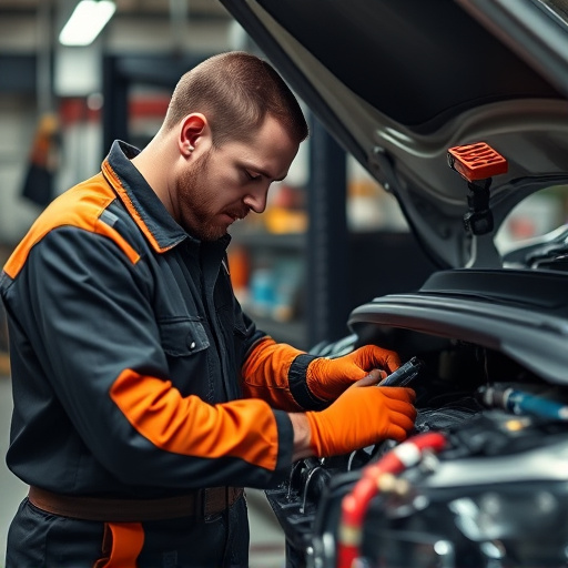 auto technician working