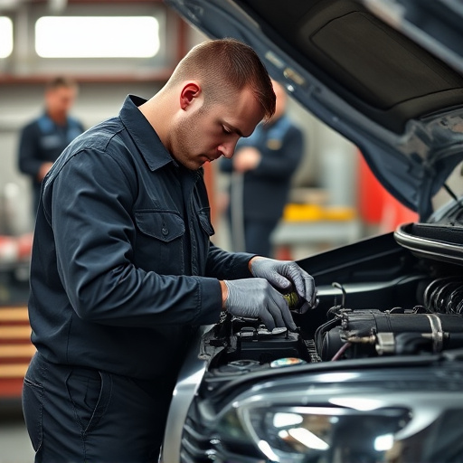 auto technician working