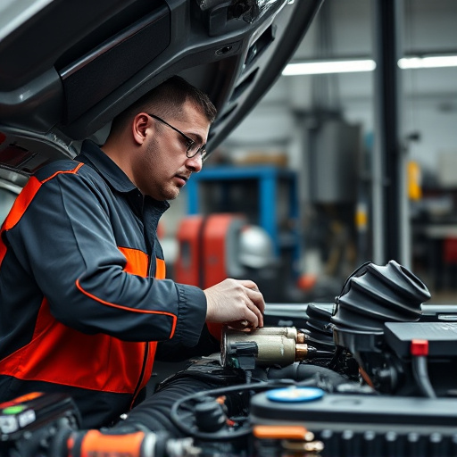 auto technician working