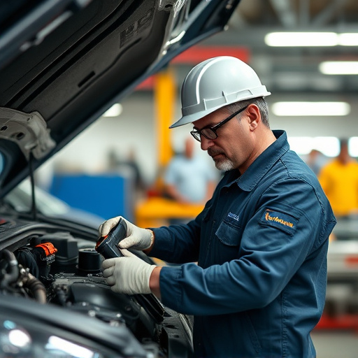 auto technician working
