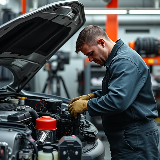 auto technician working