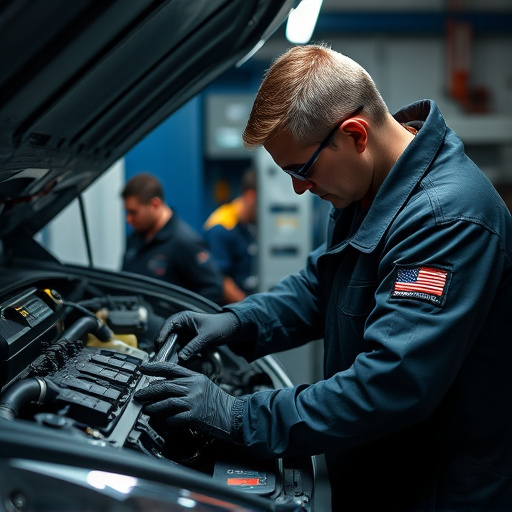 auto technician working