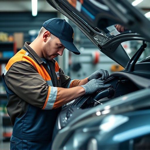 auto technician working