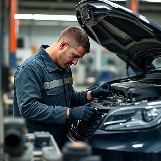 auto technician working