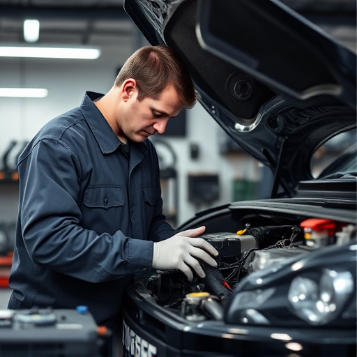 auto technician working