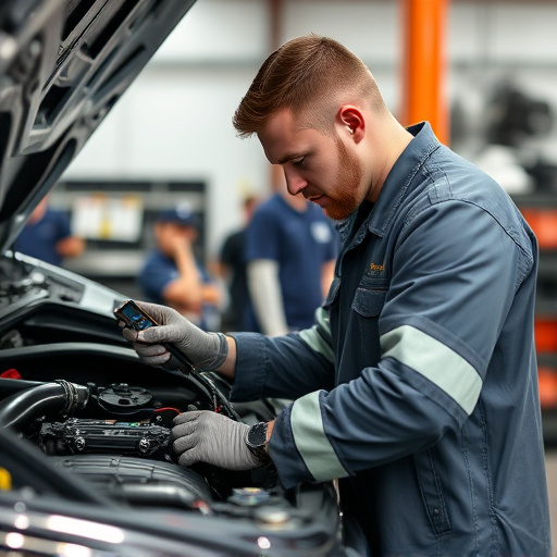 auto technician working