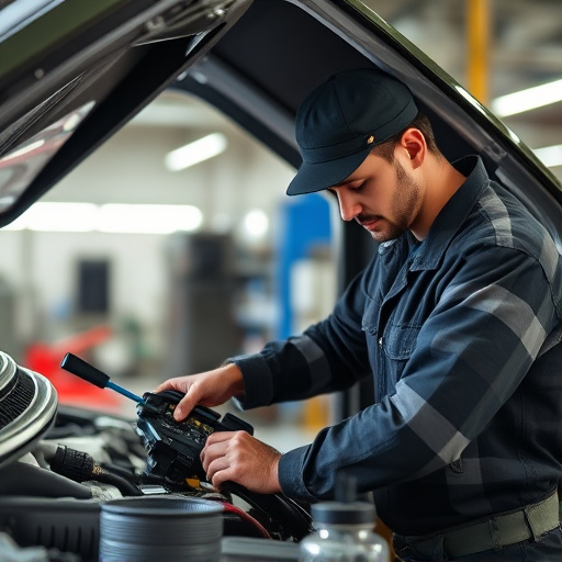 auto technician working