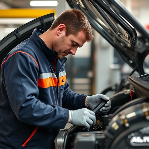 auto technician working