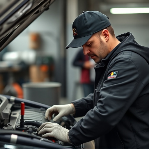 auto technician working