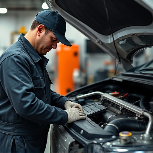 auto technician working