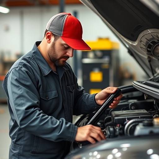 auto technician working