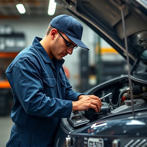 auto technician working