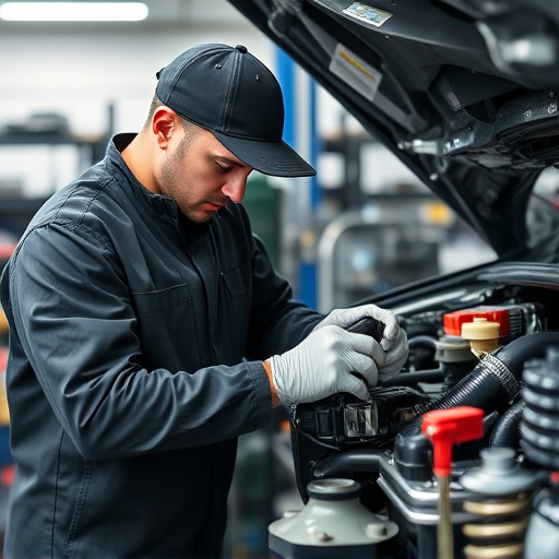 auto technician working