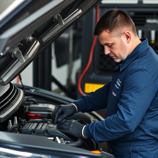 auto technician working