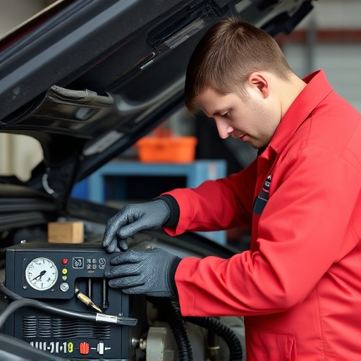 auto technician working