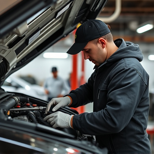 auto technician working